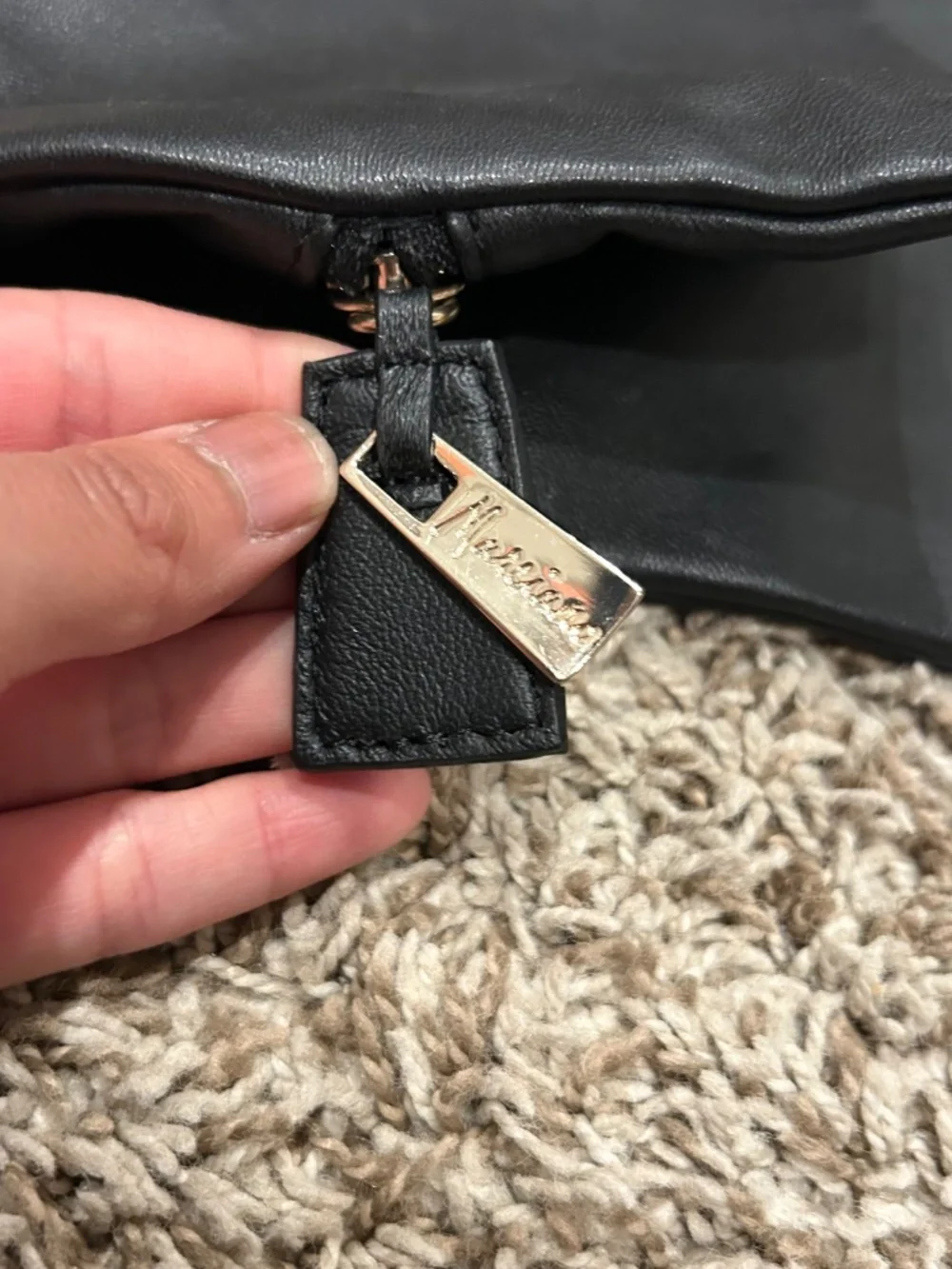 GUESS by Marciano Black Oversized Foldover Clutch